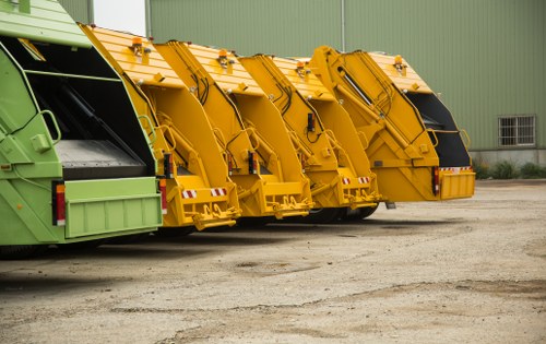 Community members participating in recycling program