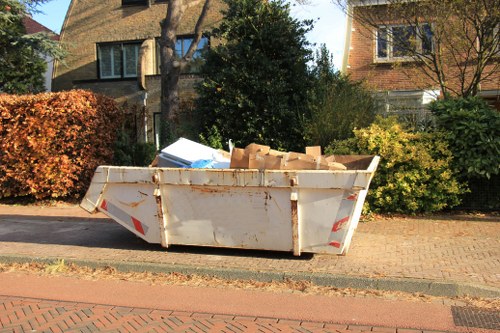 Van loading recyclable items during a clearance in Peckham